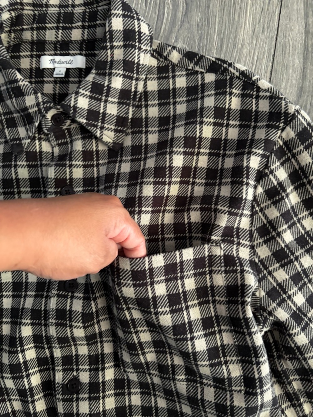 Madewell The Devoe Knit Shirt ~long Sleeve Button-Up Size S - Picture 13 of 13